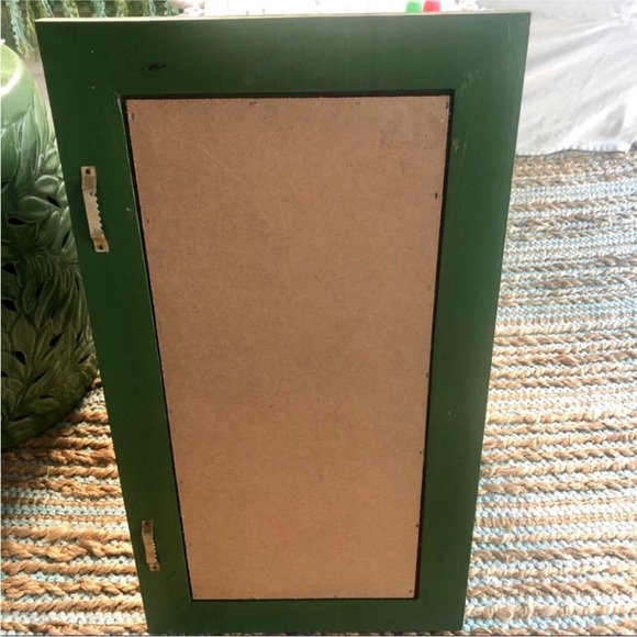 🎄NWT Merry Christmas Green Red Embroidered Wood Sign - Picture 3 of 5